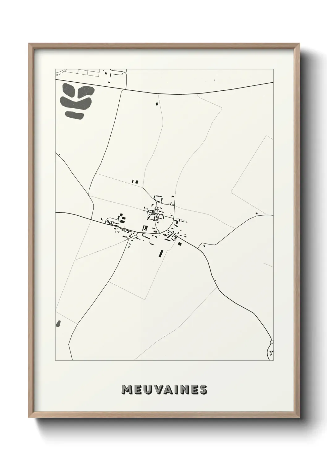 Un poster carte Meuvaines