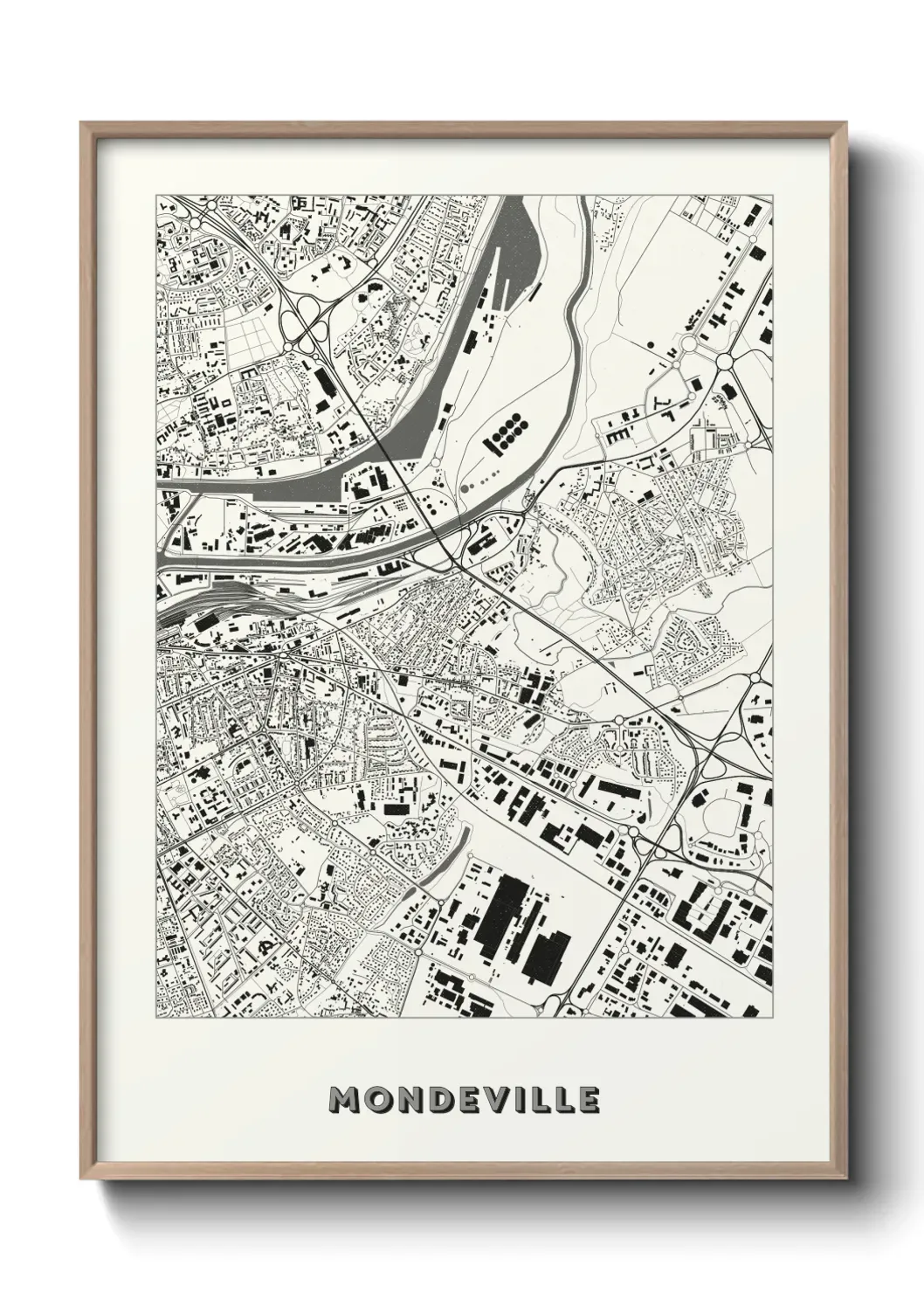 Un poster carte Mondeville