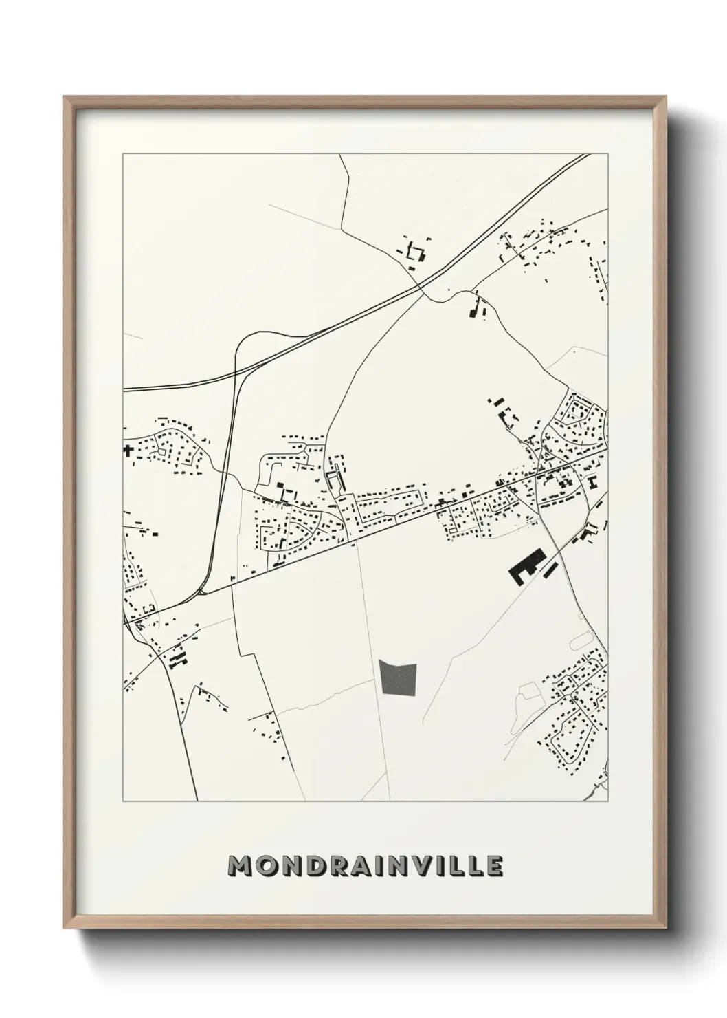 Un poster carte Mondrainville