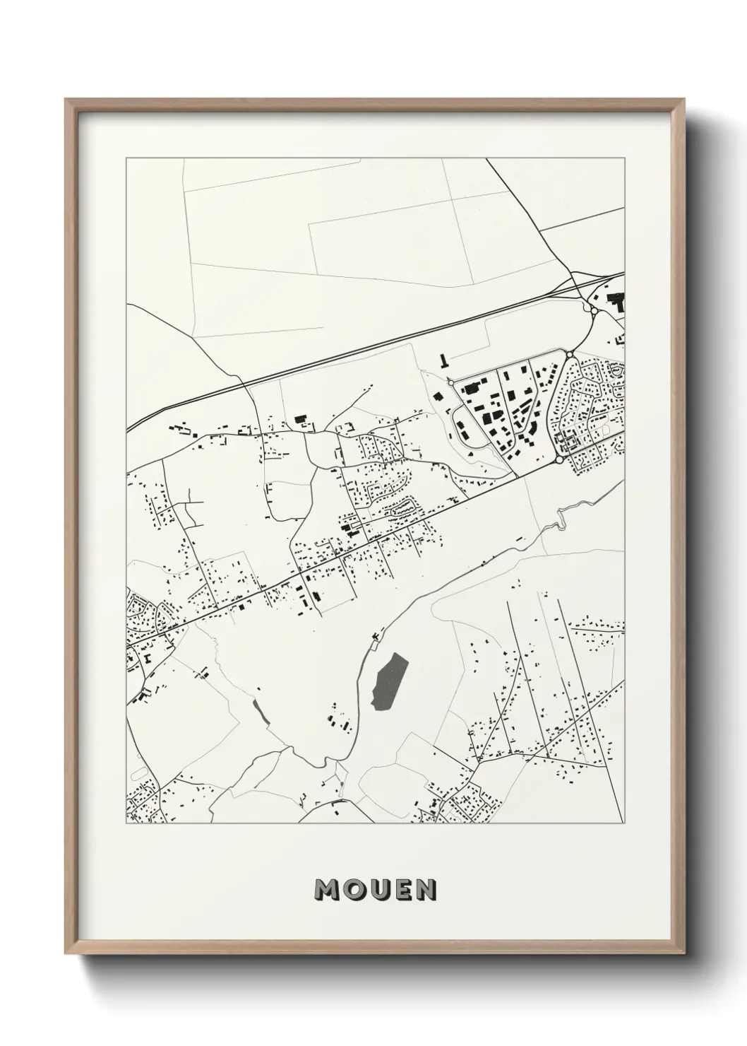 Un poster carte Mouen