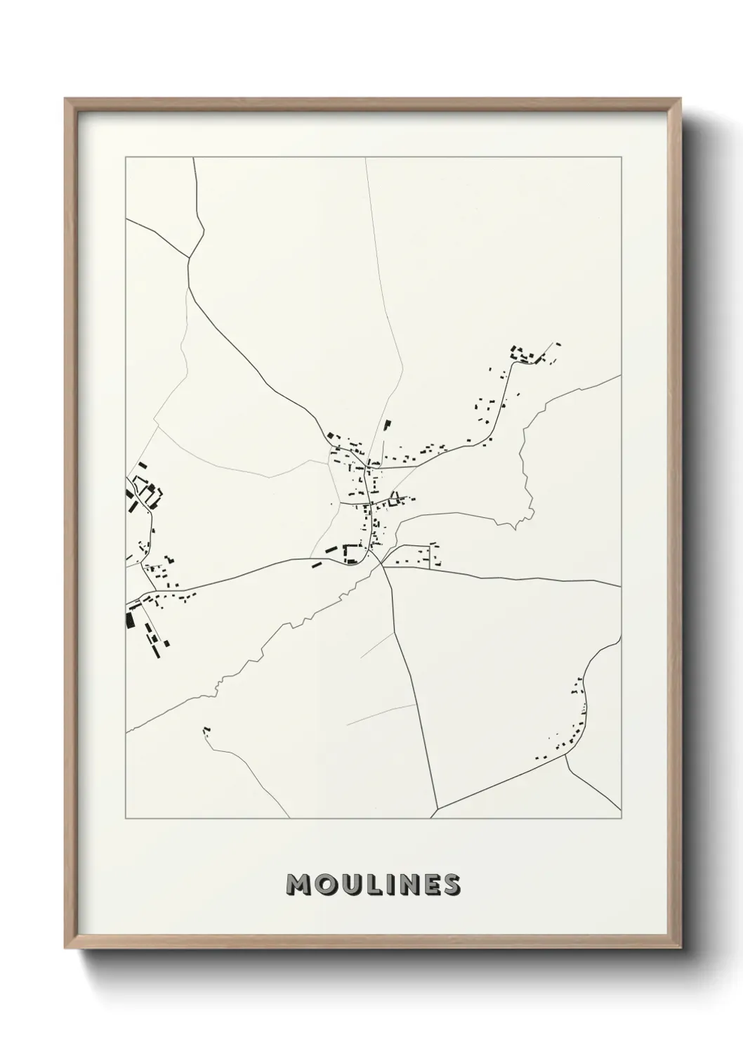 Un poster carte Moulines