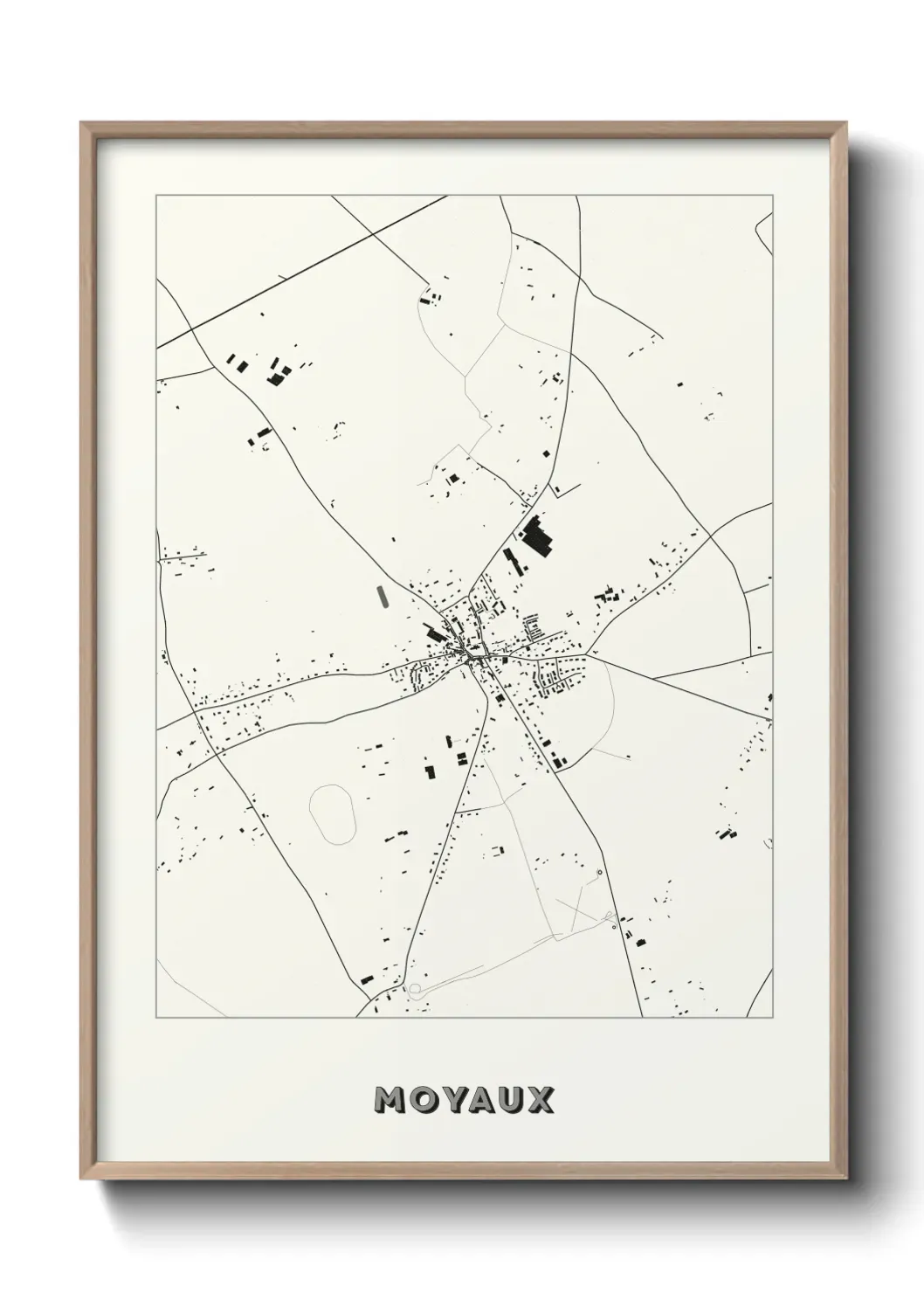 Un poster carte Moyaux