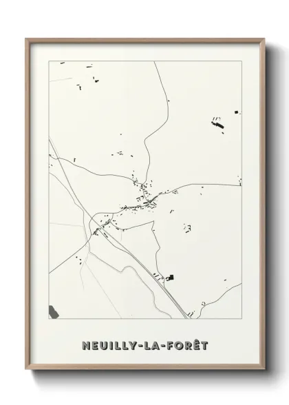 Une affiche de carte sur Neuilly-la-Forêt