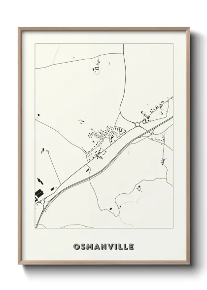 Une affiche de carte sur Osmanville