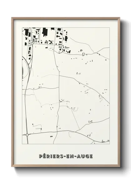 Une affiche de carte sur Périers-en-Auge