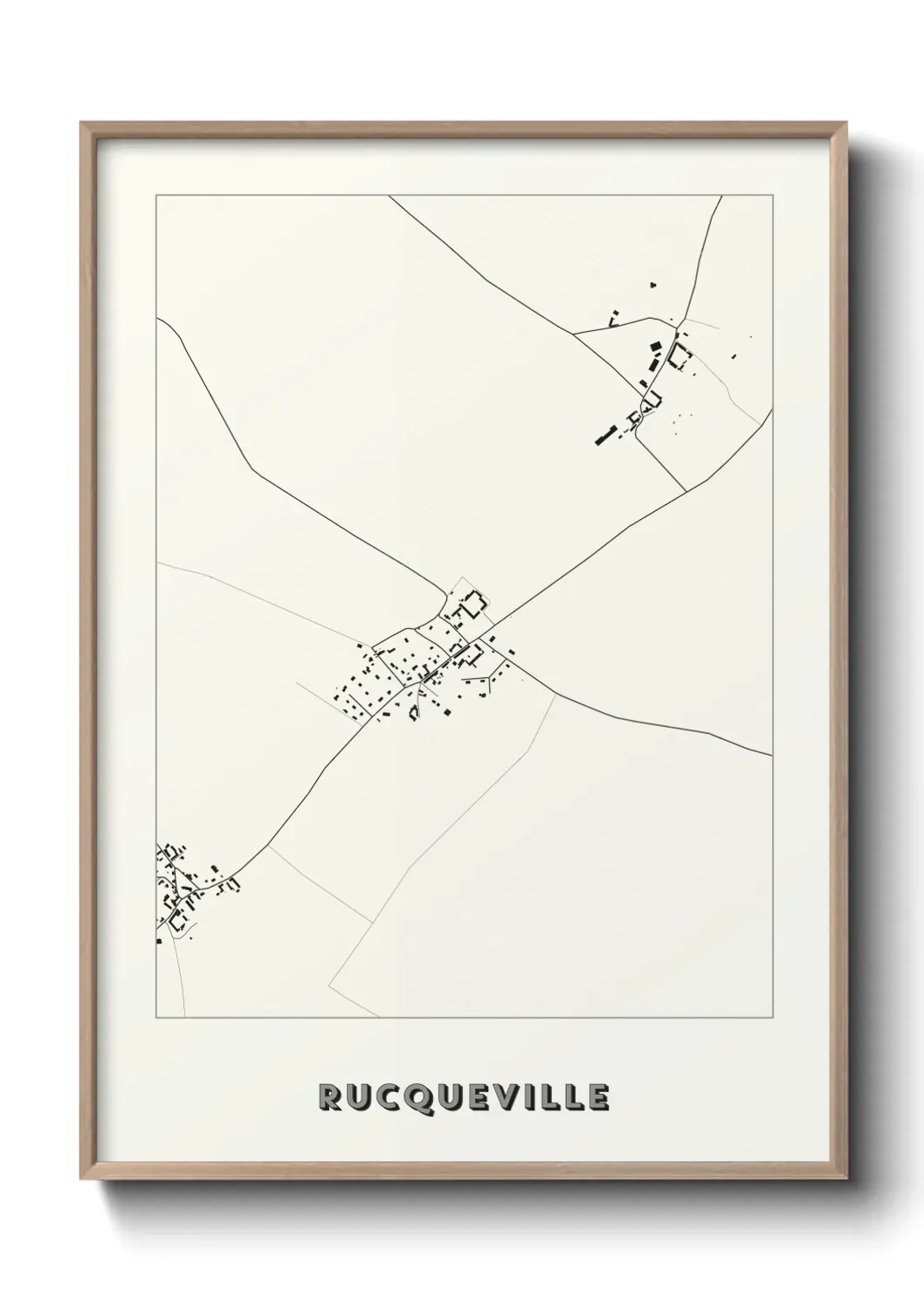 Un poster carte Rucqueville