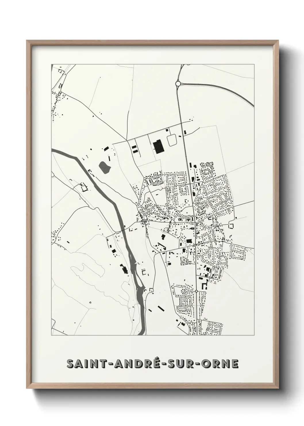 Un poster carte Saint-André-sur-Orne