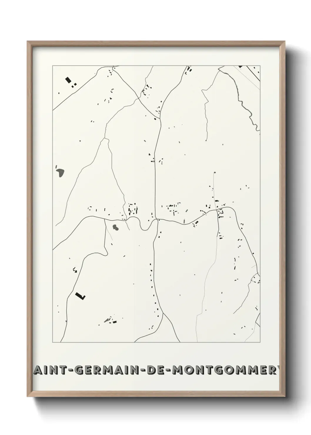 Un poster carte Saint-Germain-de-Montgommery