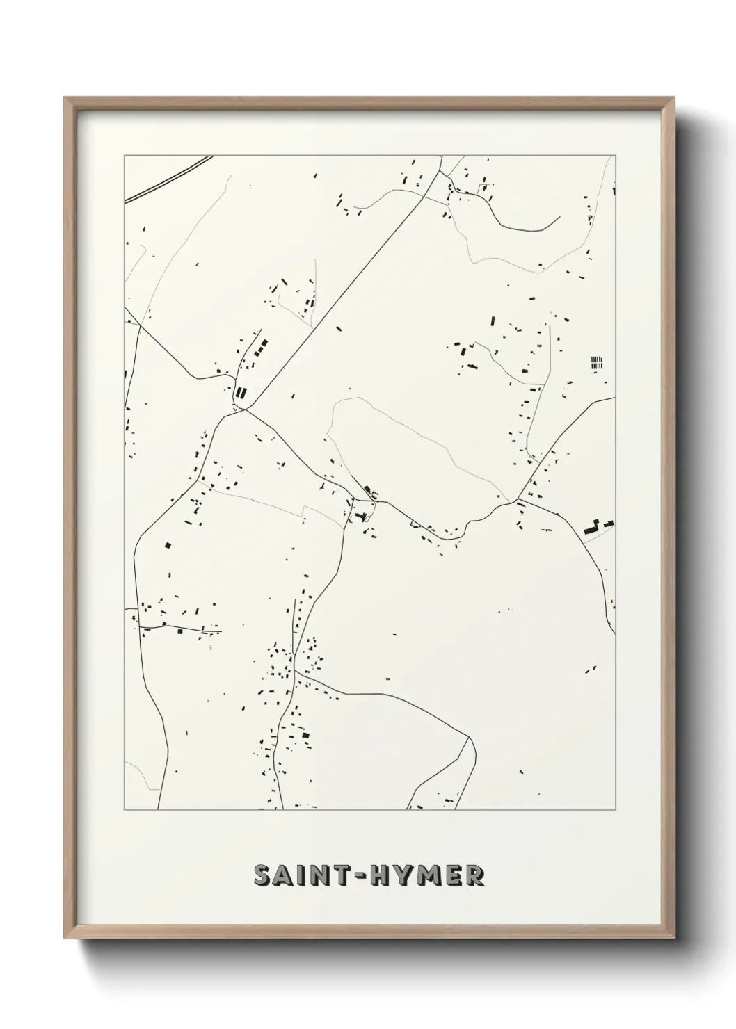 Un poster carte Saint-Hymer