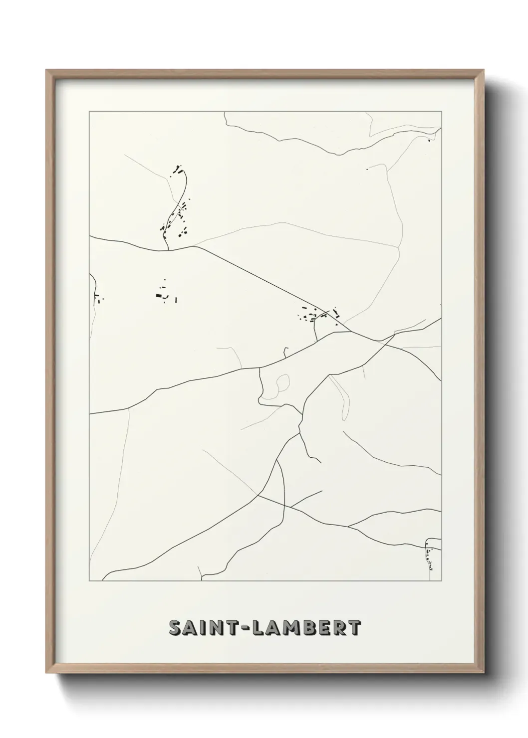 Un poster carte Saint-Lambert
