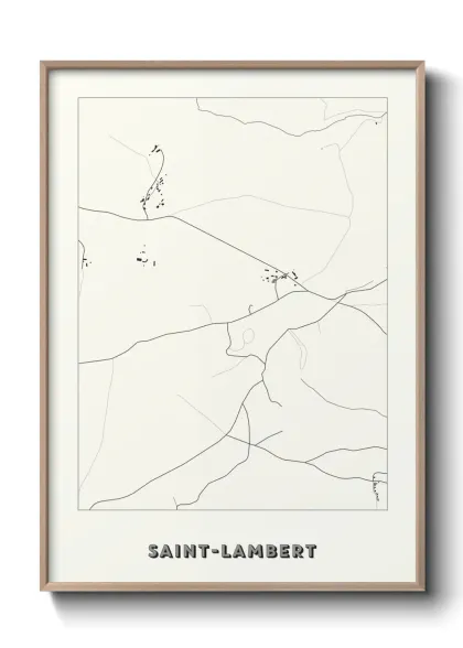 Une affiche de carte sur Saint-Lambert