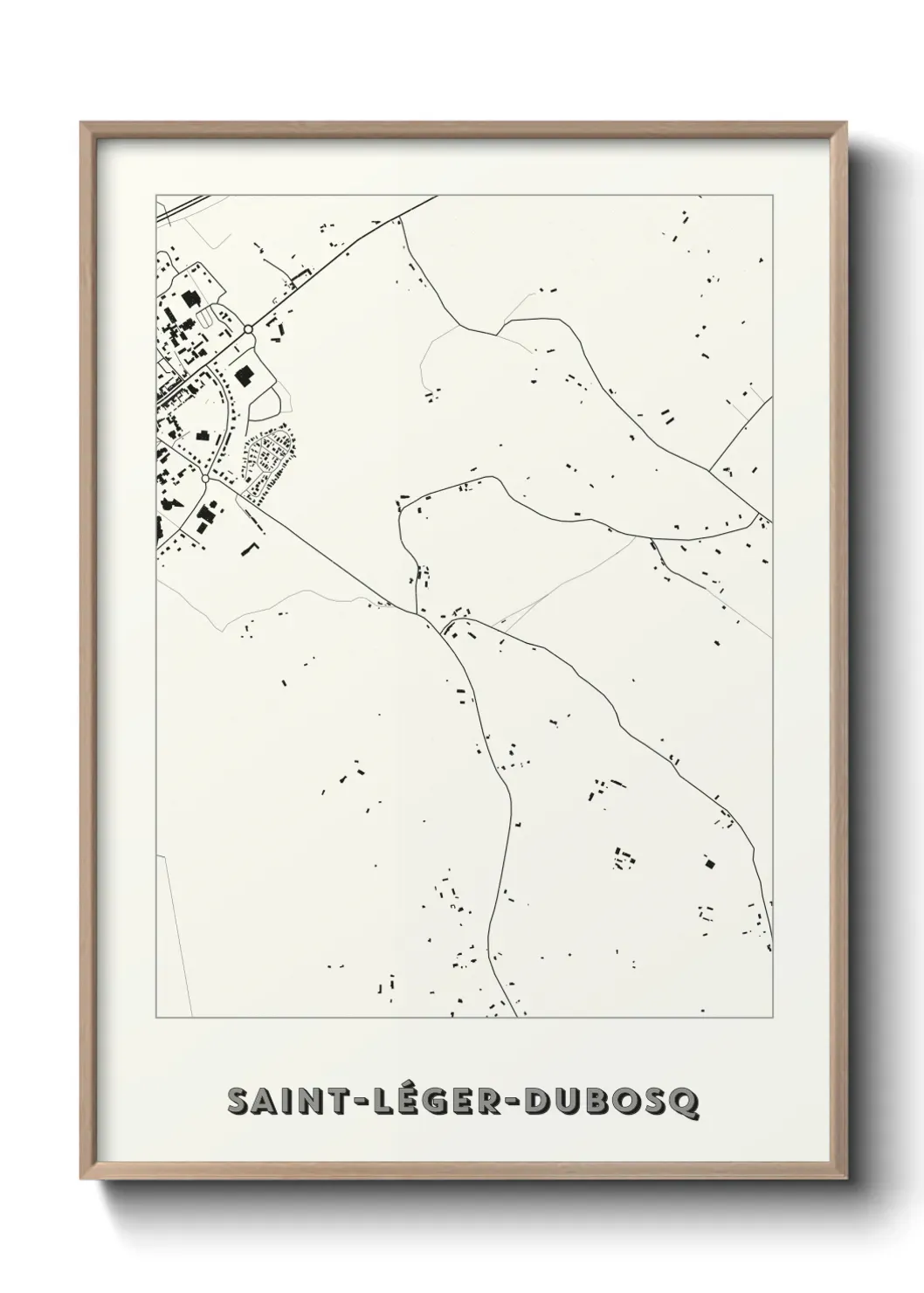 Un poster carte Saint-Léger-Dubosq