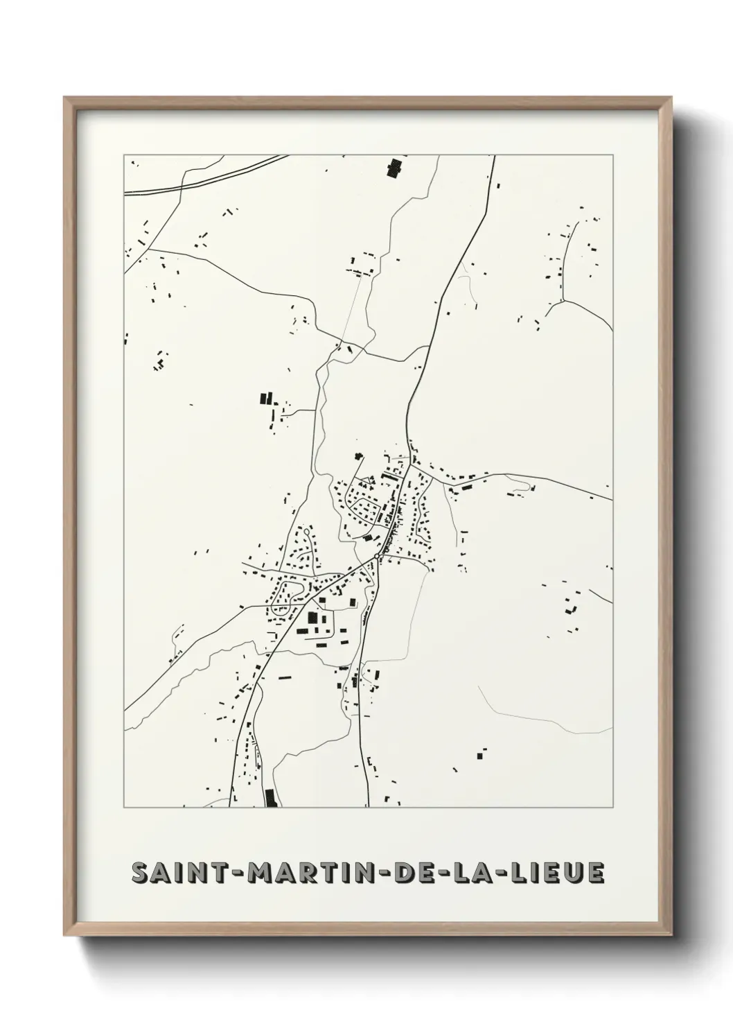 Un poster carte Saint-Martin-de-la-Lieue