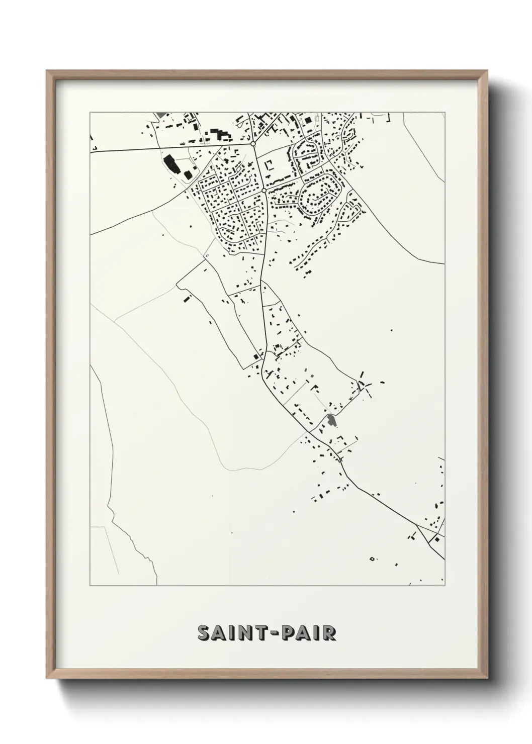 Un poster carte Saint-Pair