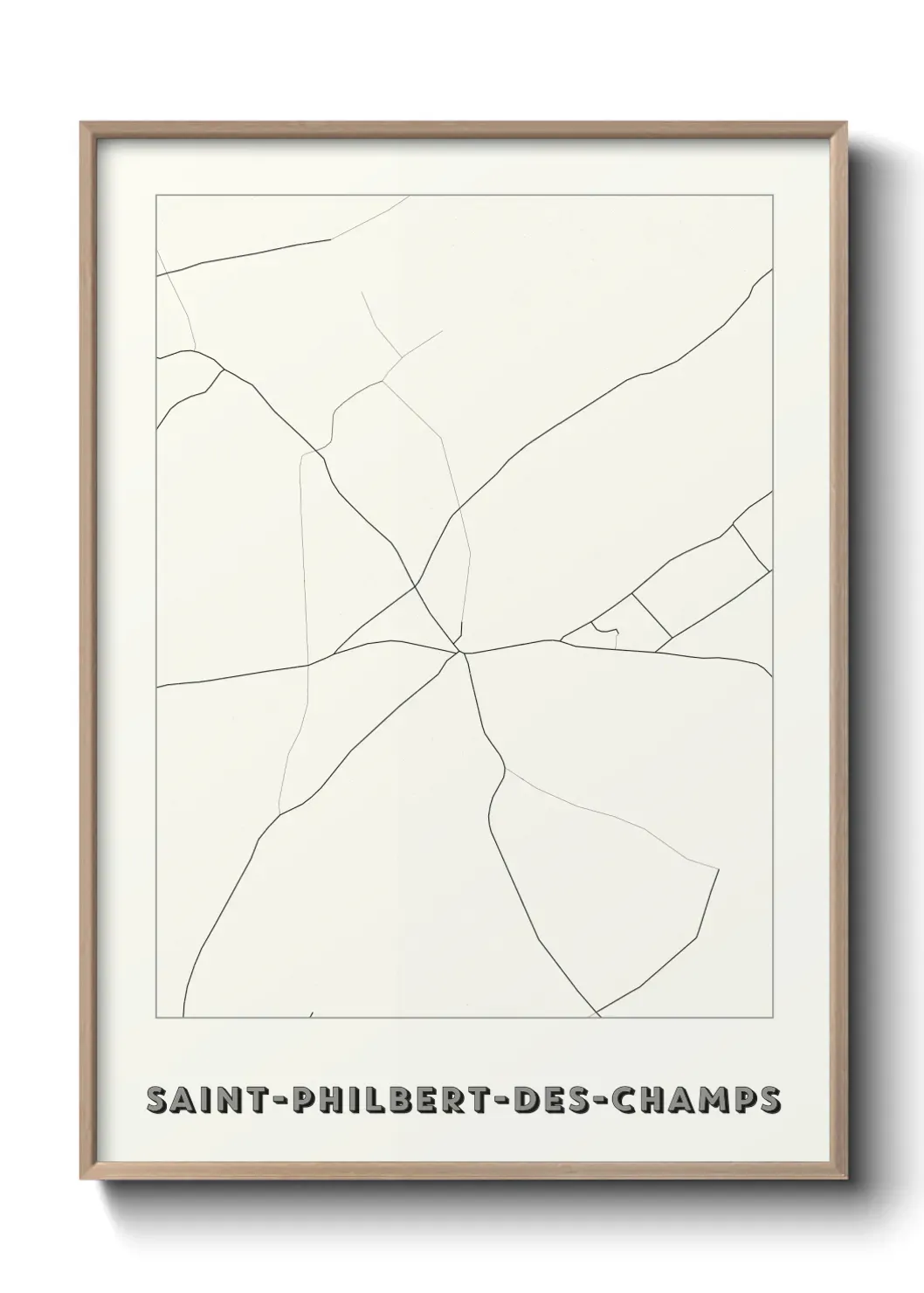 Un poster carte Saint-Philbert-des-Champs