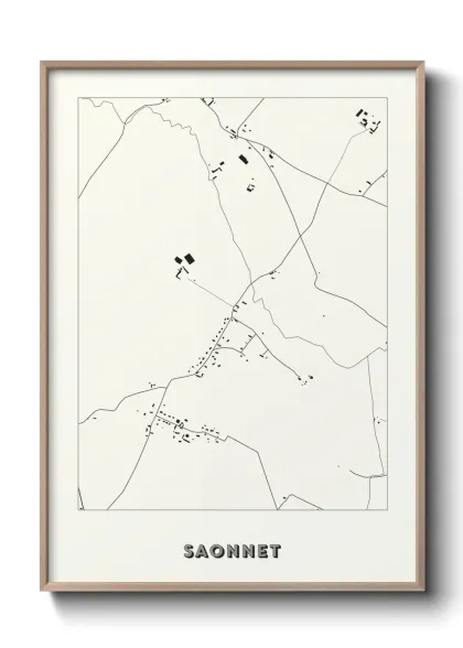 Une affiche de carte sur Saonnet