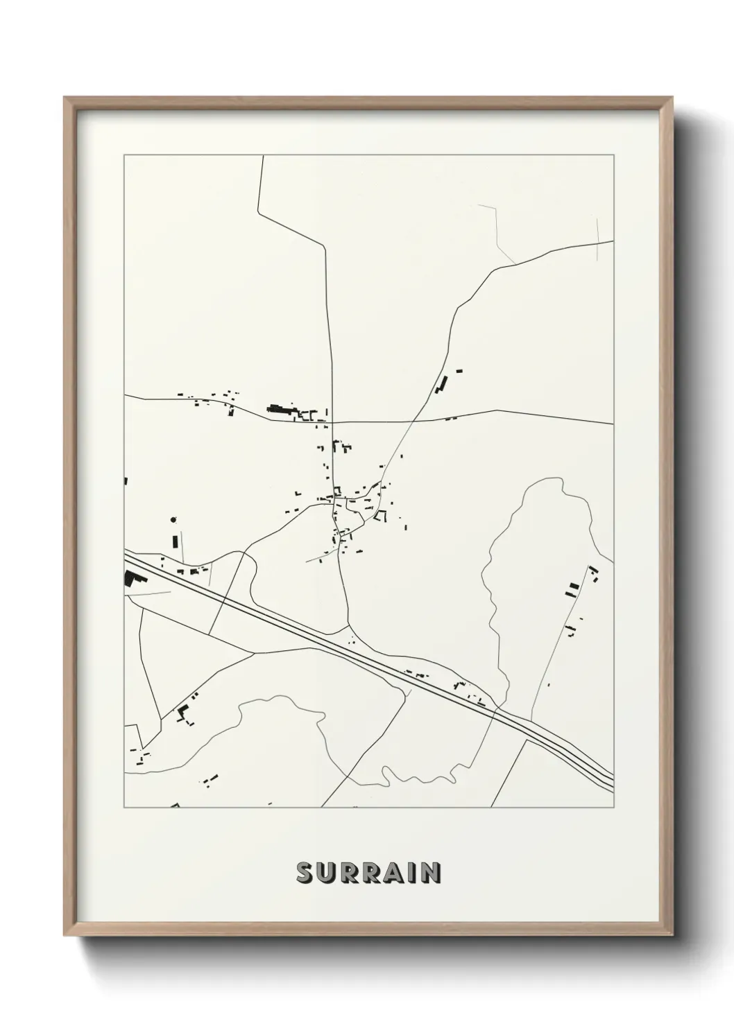 Un poster carte Surrain