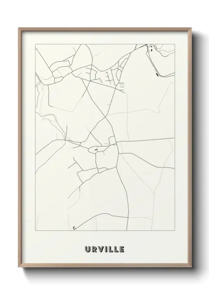 Une affiche de carte sur Urville