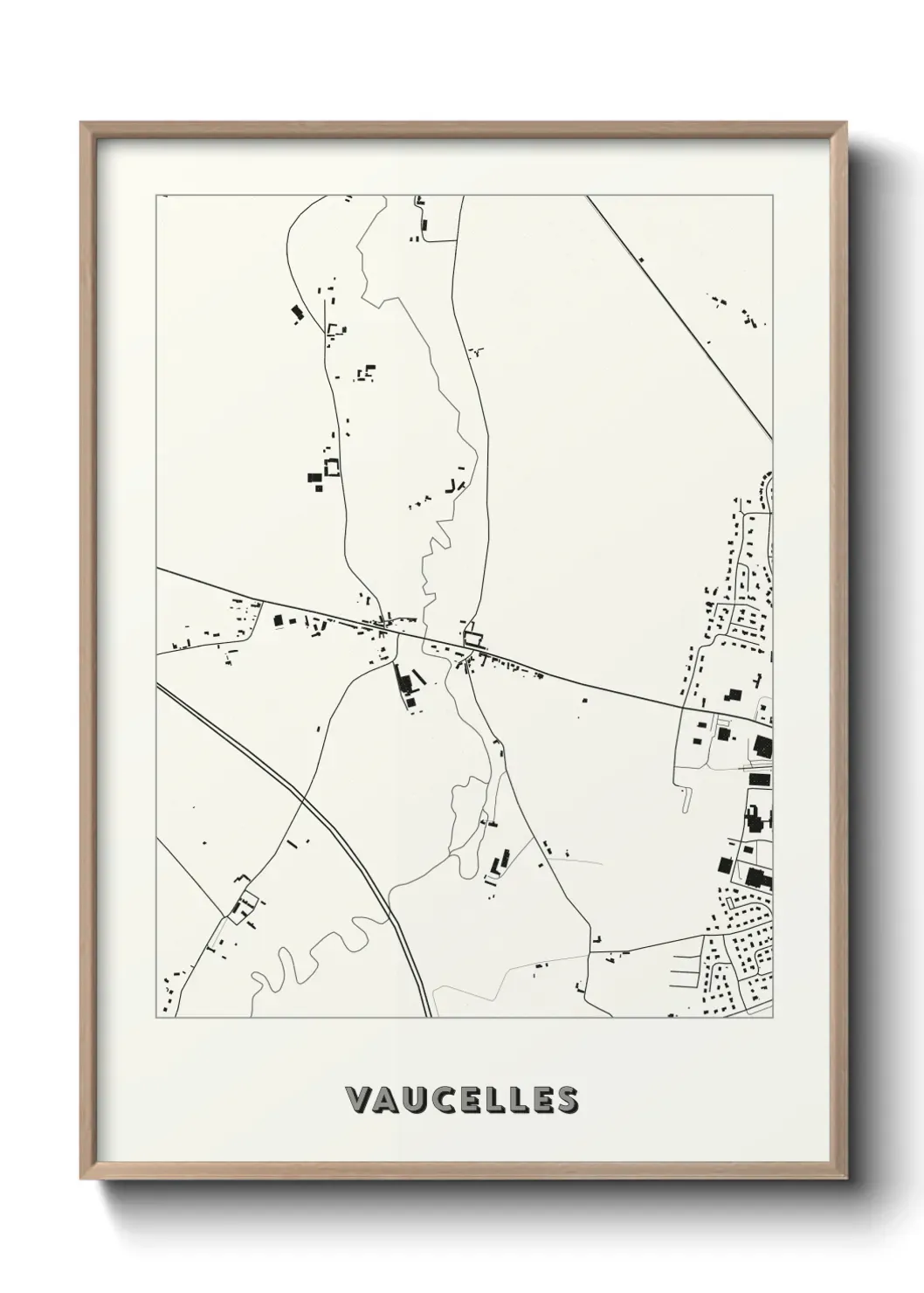 Un poster carte Vaucelles