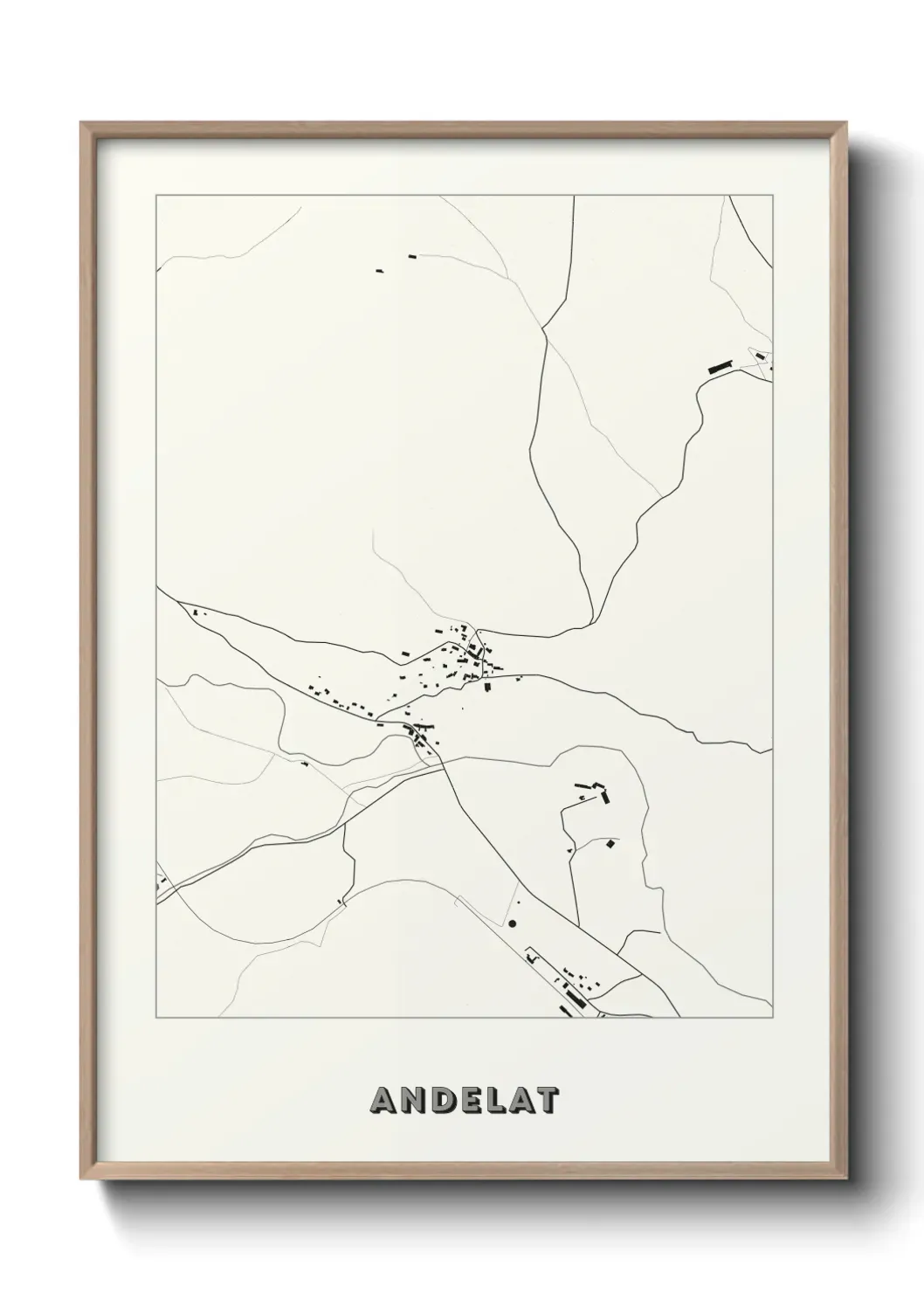 Un poster carte Andelat