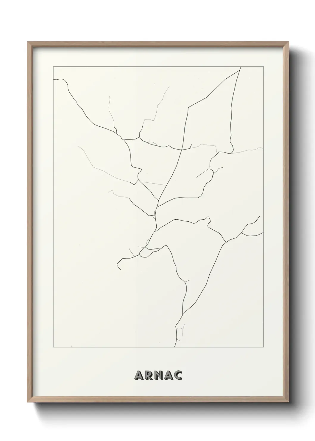 Un poster carte Arnac