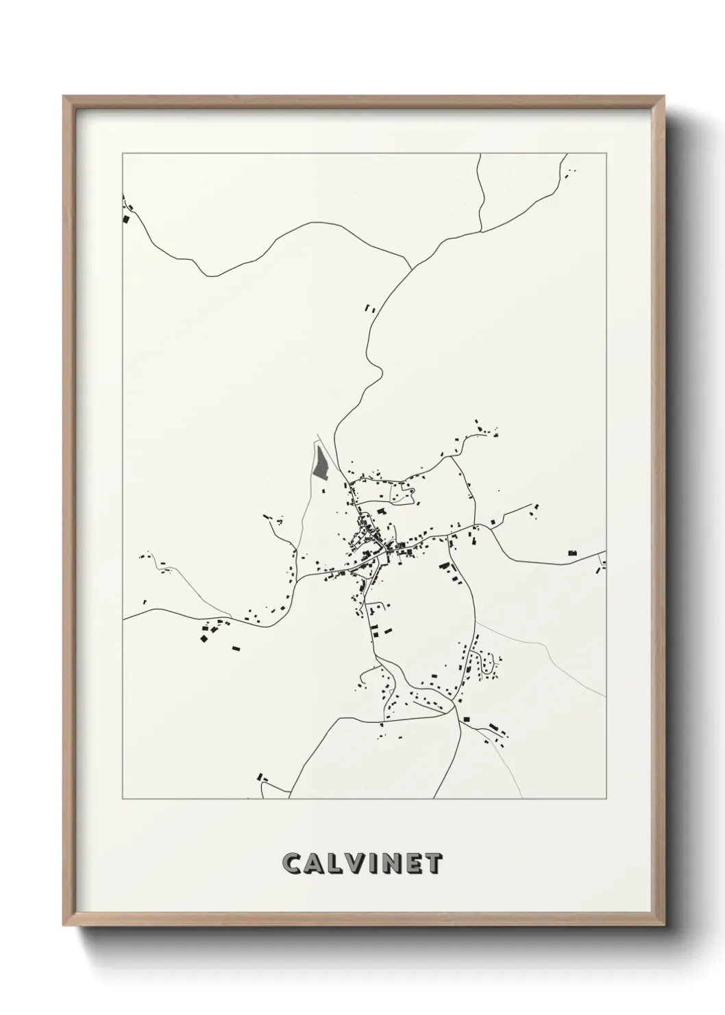 Un poster carte Calvinet