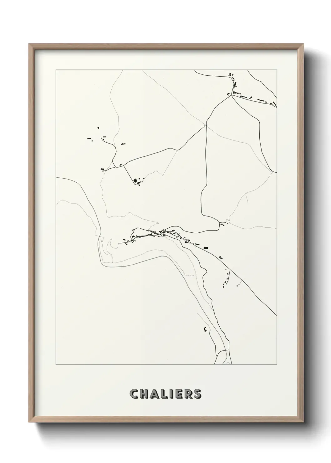 Un poster carte Chaliers
