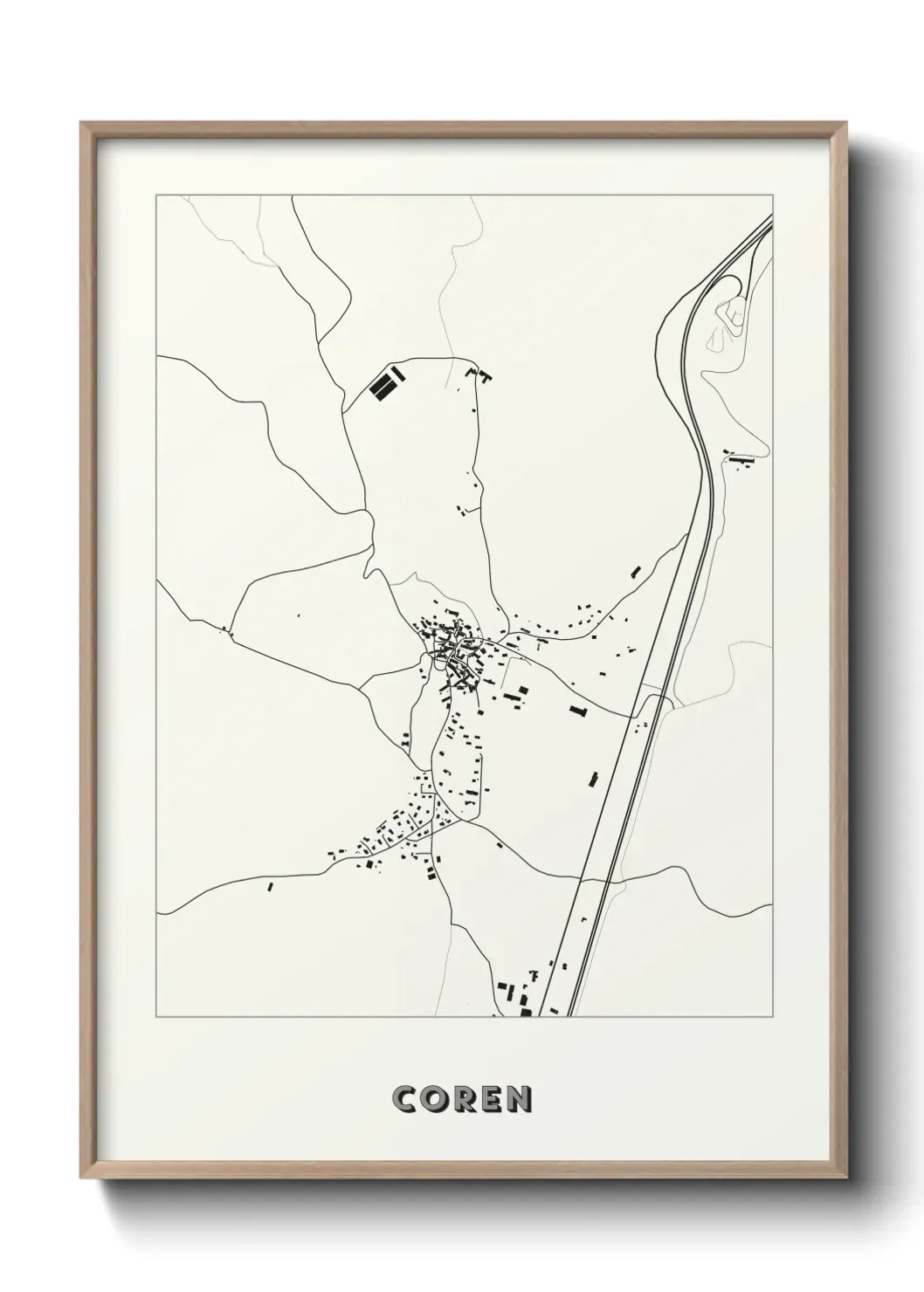Un poster carte Coren