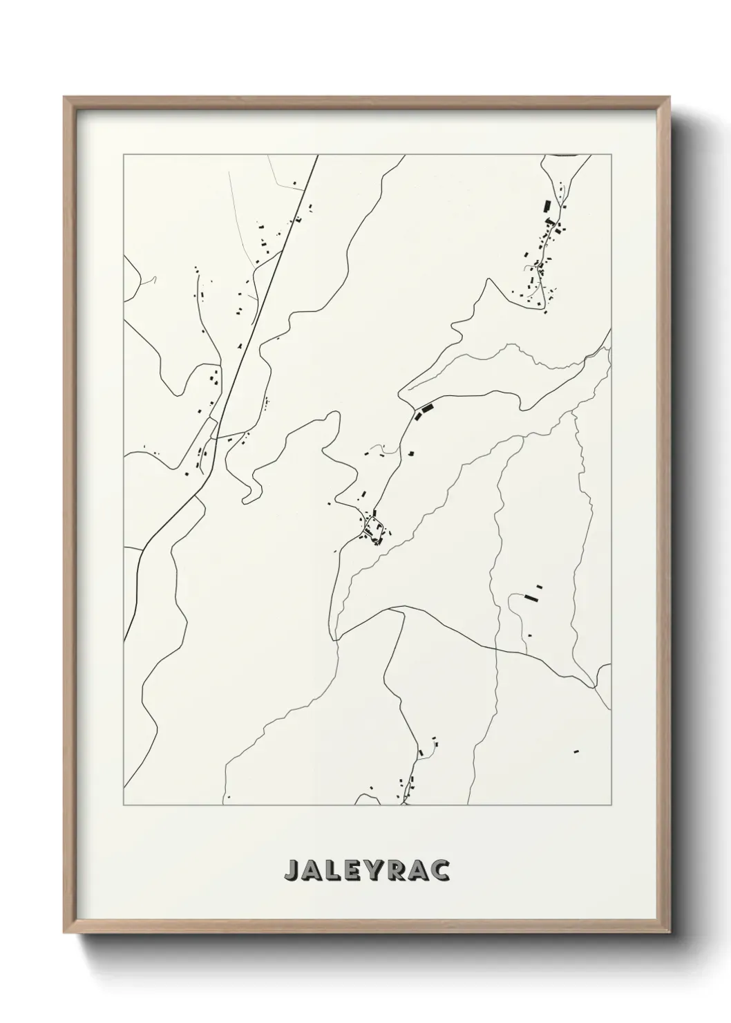 Un poster carte Jaleyrac