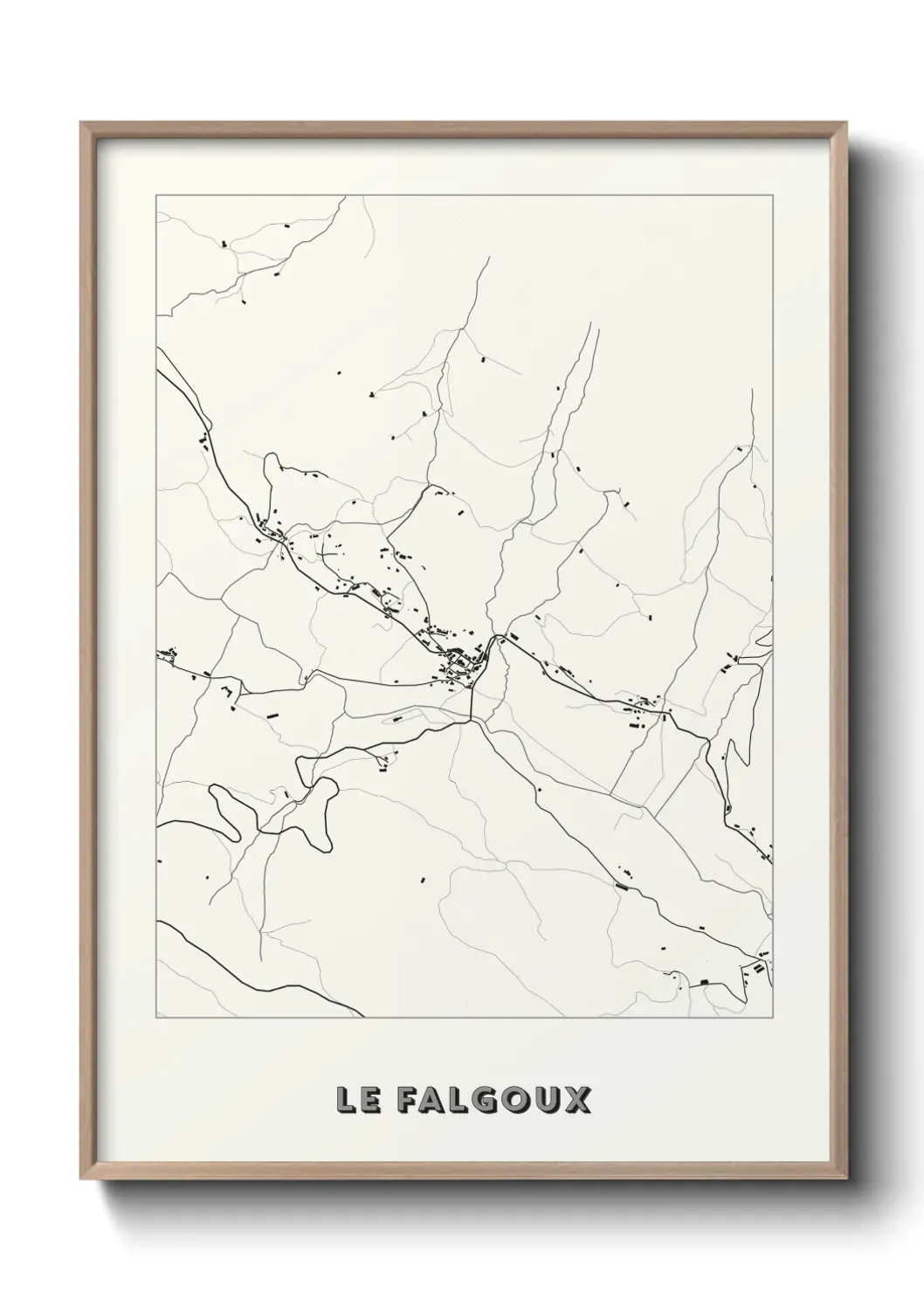 Un poster carte Le Falgoux