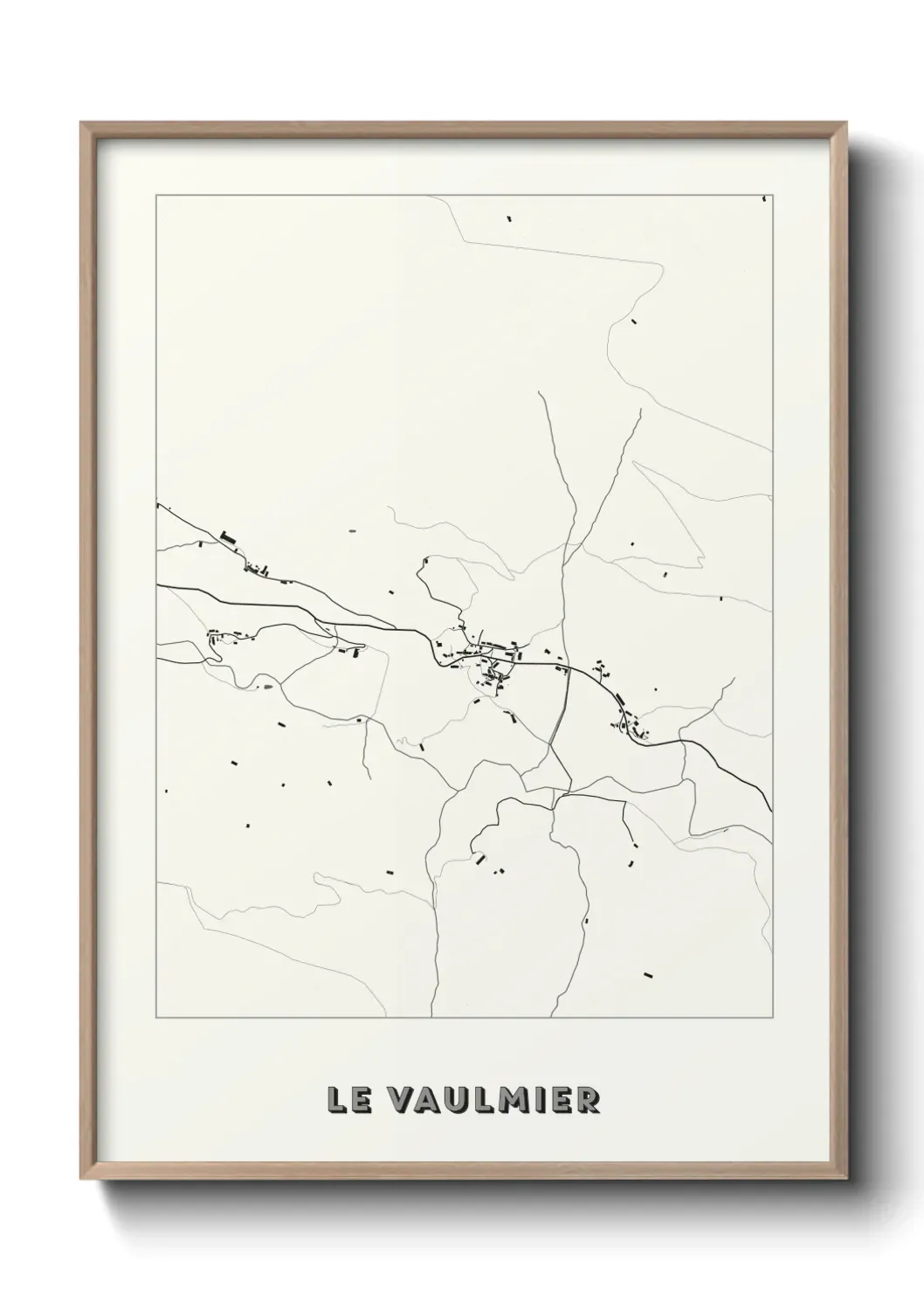 Un poster carte Le Vaulmier