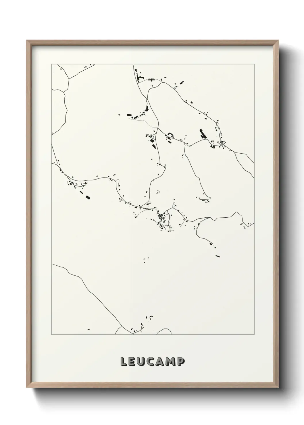 Un poster carte Leucamp