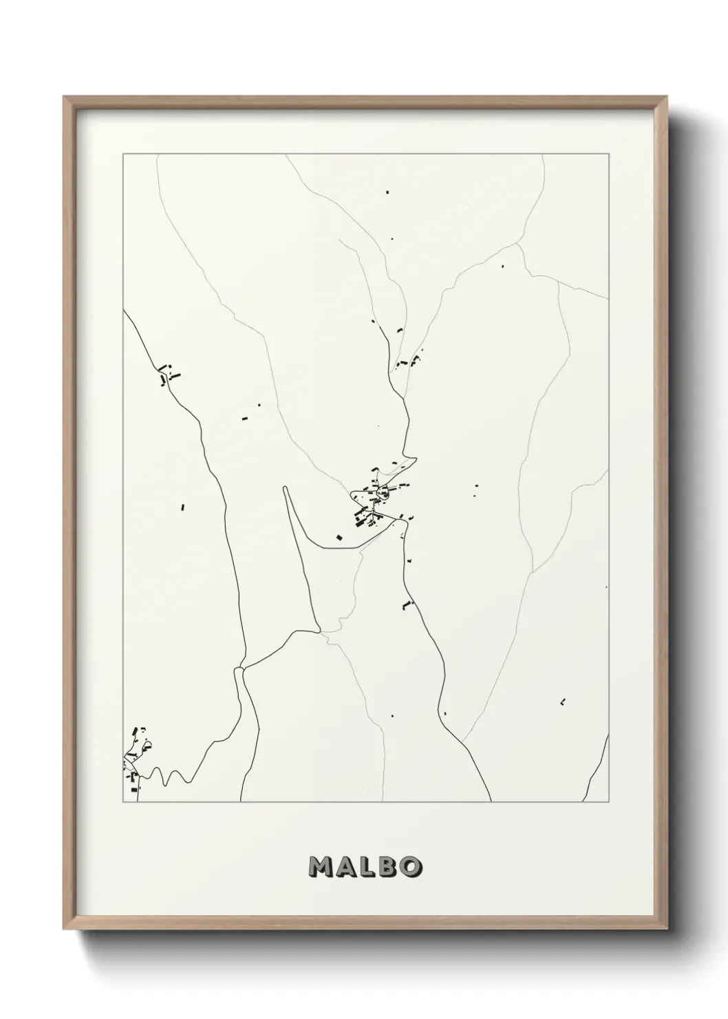 Un poster carte Malbo