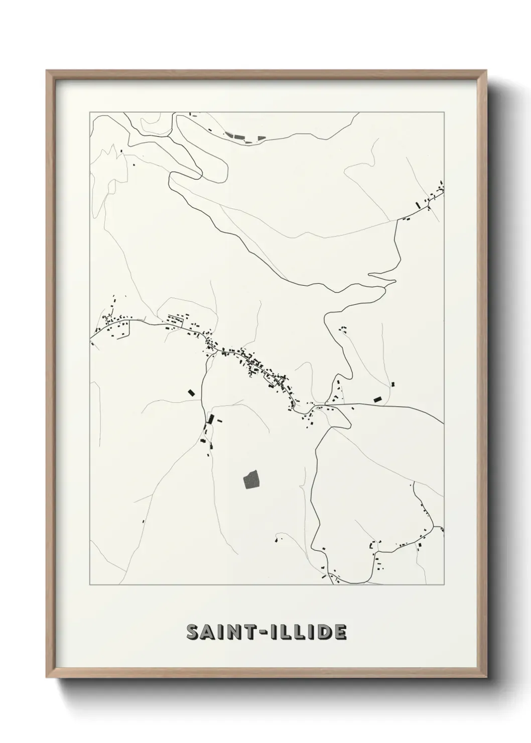 Un poster carte Saint-Illide