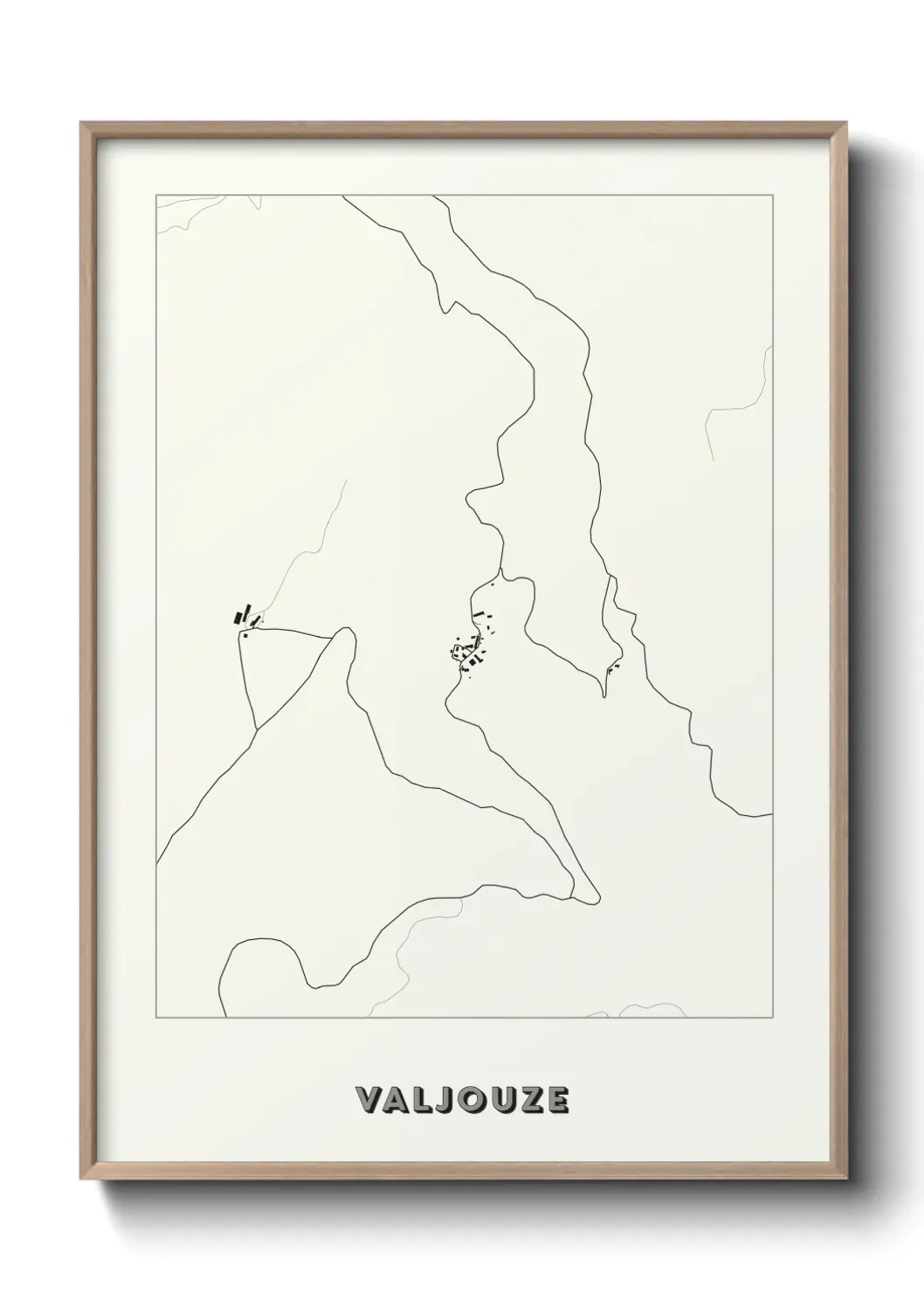 Un poster carte Valjouze