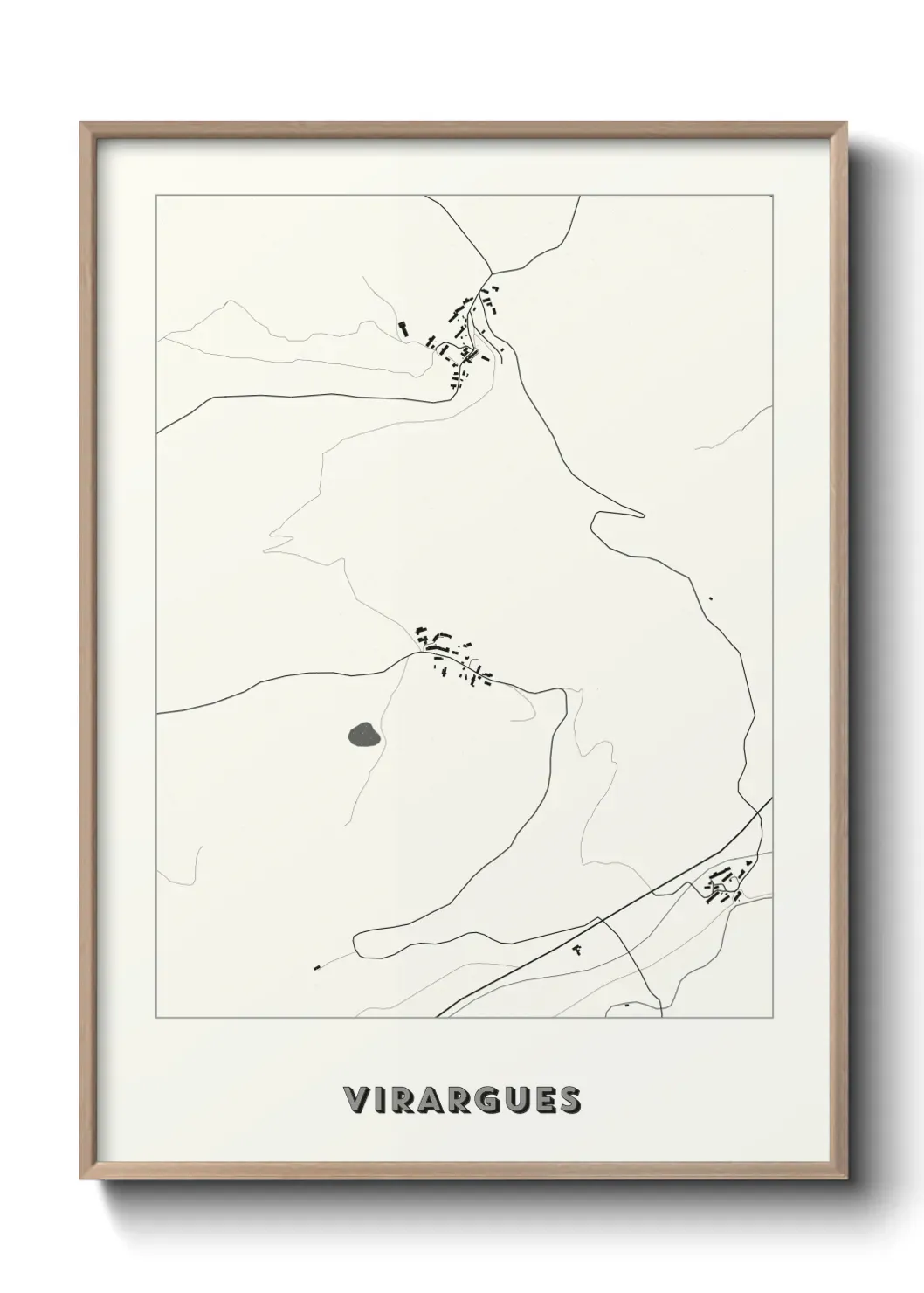 Un poster carte Virargues