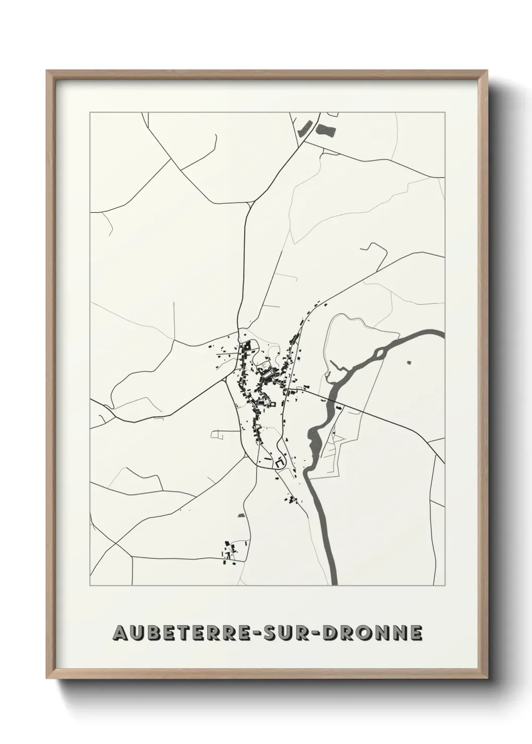 Un poster carteAubeterre-sur-Dronne