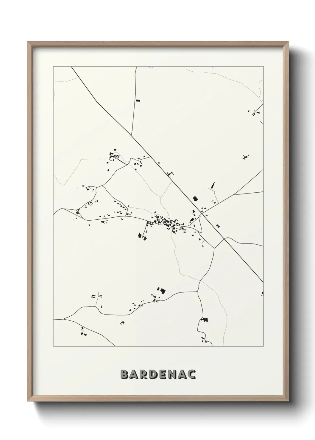 Un poster carte Bardenac