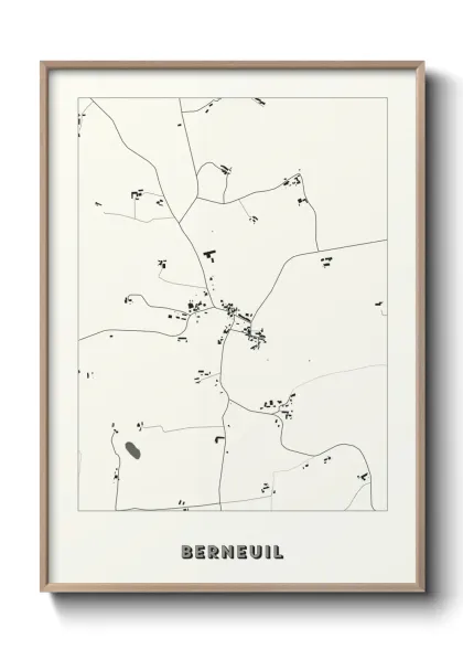 Une affiche de carte sur Berneuil