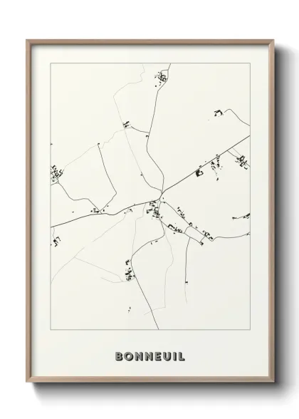 Une affiche de carte sur Bonneuil