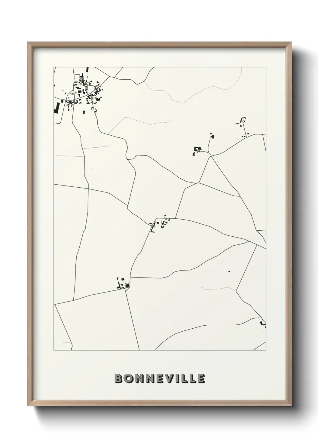 Un poster carte Bonneville