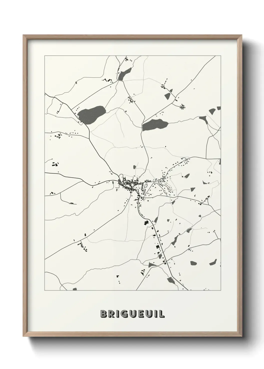 Un poster carte Brigueuil