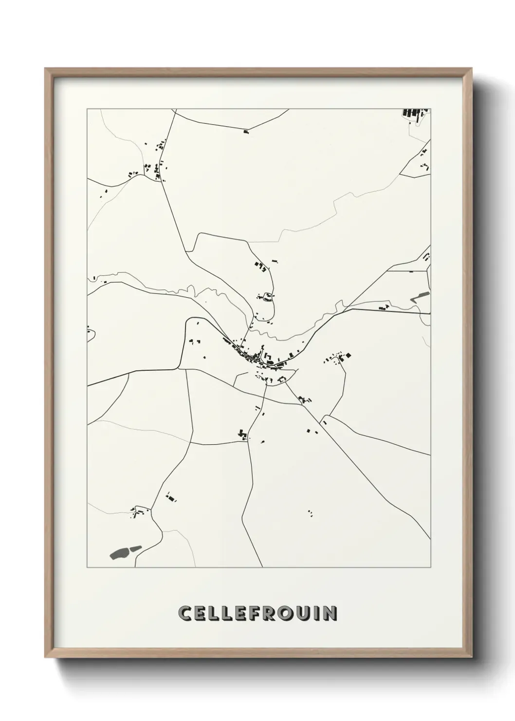 Un poster carte Cellefrouin