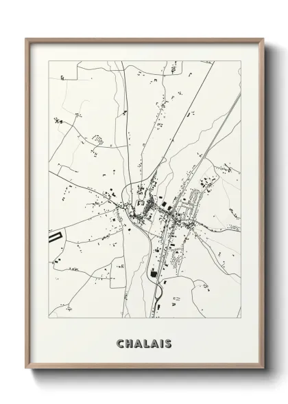 Une affiche de carte sur Chalais