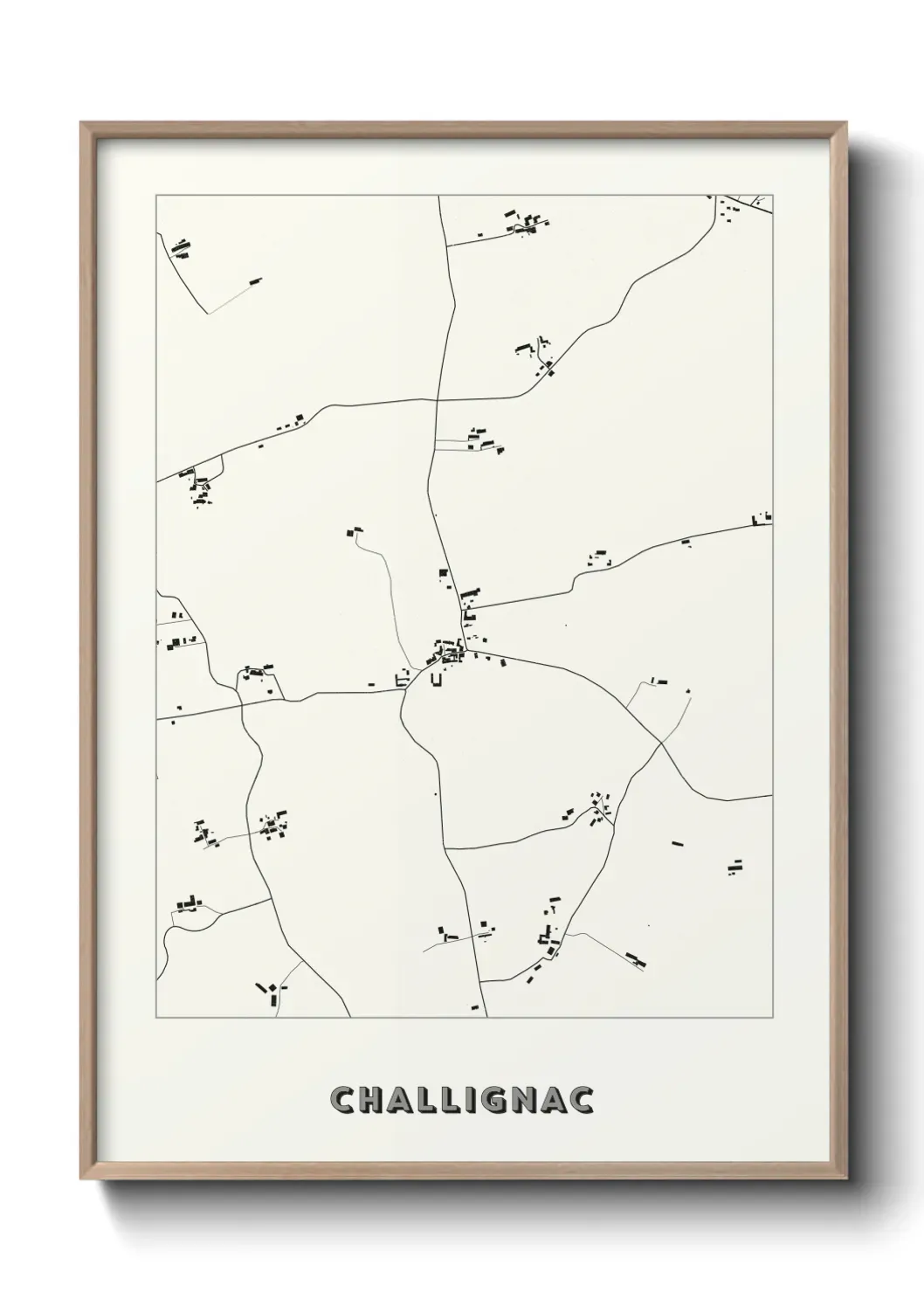 Un poster carte Challignac