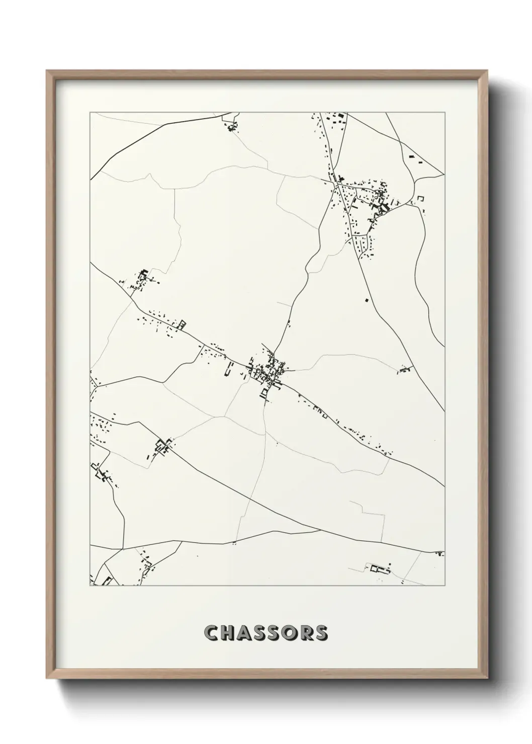 Un poster carte Chassors