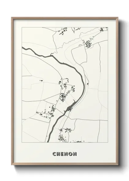 Une affiche de carte sur Chenon