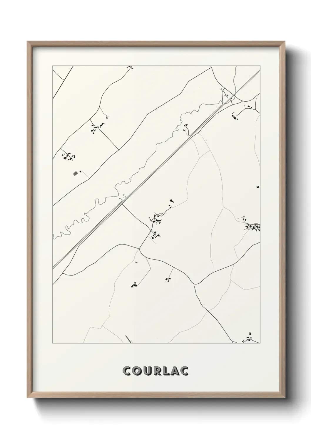 Un poster carte Courlac