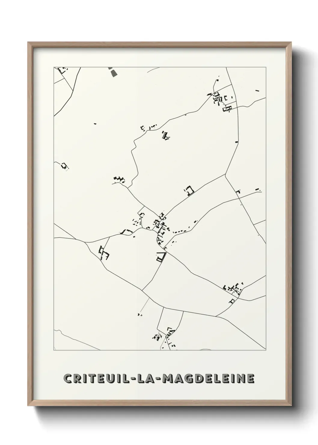 Un poster carte Criteuil-la-Magdeleine