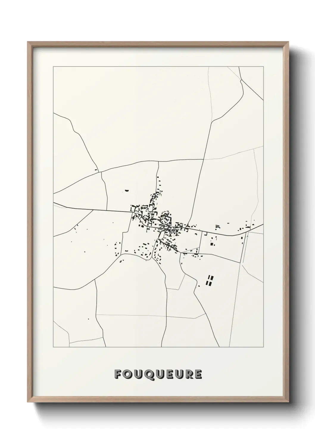 Un poster carte Fouqueure